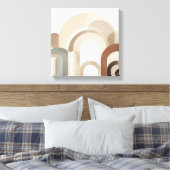 Japandi Boog Abstract voor Rustige Ruimtes Canvas Afdruk (Insitu (Slaapkamer))