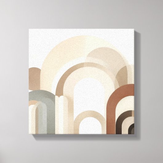 Japandi Boog Abstract voor Rustige Ruimtes Canvas Afdruk (Voorkant)