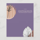 Japandi Bruiloft Scandinavisch Abstract Geometrisc Flyer (Achterkant)