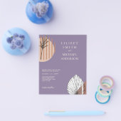Japandi Bruiloft Scandinavisch Abstract Geometrisc Flyer (Enkel)