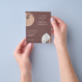 Japandi Bruiloft Scandinavisch Abstract Geometrisc Flyer (Hand)