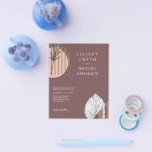 Japandi Bruiloft Scandinavisch Abstract Geometrisc Flyer (Enkel)