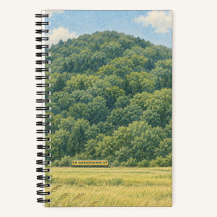 Japandi Canvas Wandkunst, Zonnige Japanse Tuin Notitieboek