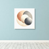 Japandi Eclipse Abstract voor Gebalanceerde Interi Canvas Afdruk (Insitu (Houten vloer))