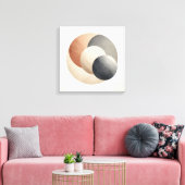 Japandi Eclipse Abstract voor Gebalanceerde Interi Canvas Afdruk (Insitu (Woonkamer))