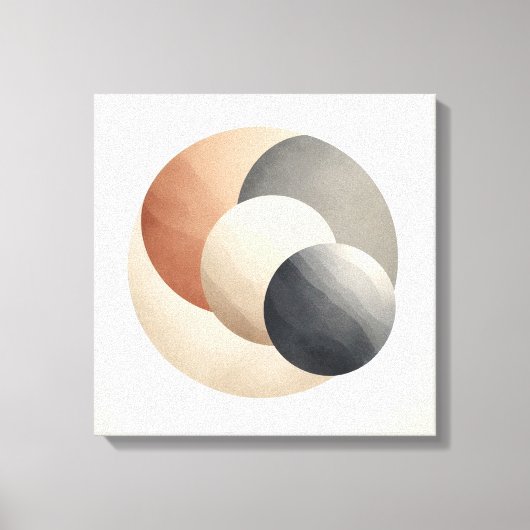 Japandi Eclipse Abstract voor Gebalanceerde Interi Canvas Afdruk (Voorkant)