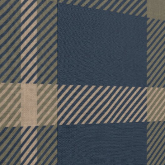Japandi Farmhouse Plaid in Navy and Olive Behang (Zoom)
