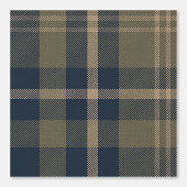 Japandi Farmhouse Plaid in Navy and Olive Behang (Voorkant)