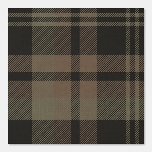 Japandi Farmhouse Plaid in Olive and Brown Behang (Voorkant)