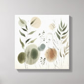 Japandi Garden Rhythm Art for Calm Interiors Canvas Afdruk (Voorkant)