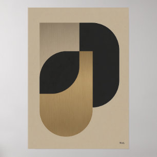 Japandi Luxe Minimaal Geometrisch Abstracte Wandku Poster