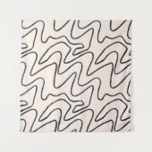 Japandi Minimalist Brush Stroke Pattern in Cream a Wandkleed (Voorkant)