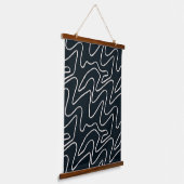 Japandi Minimalist Brush Stroke Pattern in Cream Hangend Wandkleed (Gebogen)