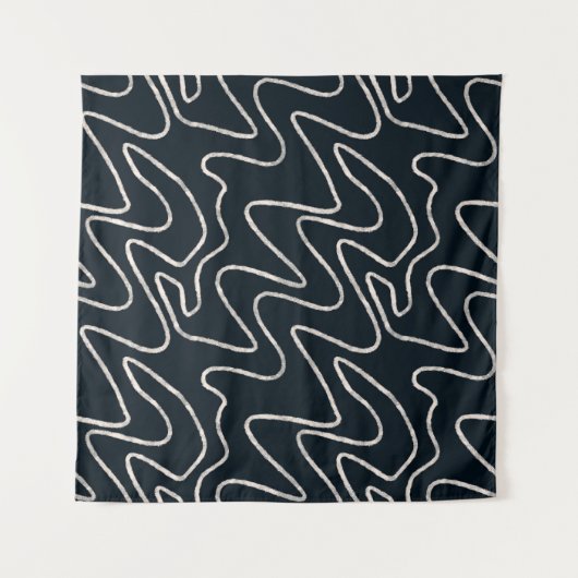 Japandi Minimalist Brush Stroke Pattern in Cream Wandkleed (Voorkant (horizontaal))