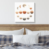 Japandi Moon Phases Back to School Wall Art Canvas Afdruk (Insitu (Slaapkamer))