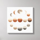 Japandi Moon Phases Back to School Wall Art Canvas Afdruk (Voorkant)