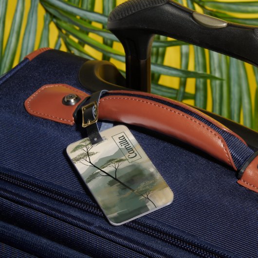 Japandi Mystic Peaks Bagagelabel (Voorkant Insitu 1)