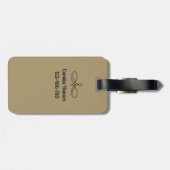 Japandi Mystic Peaks Bagagelabel (Achterkant horizontaal)