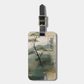 Japandi Mystic Peaks Bagagelabel (Voorkant verticaal)