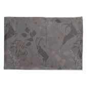 Japandi Neutrale Botanische Print met Steenbok Kussensloop (Achterkant)