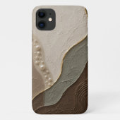 Japandi neutrale gestructureerde design  Case-Mate iPhone case (Achterkant)