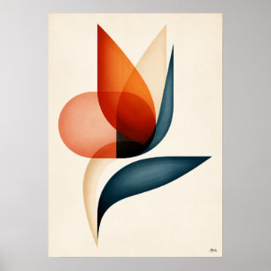 Japandi Paradijsvogel Geometrie Poster