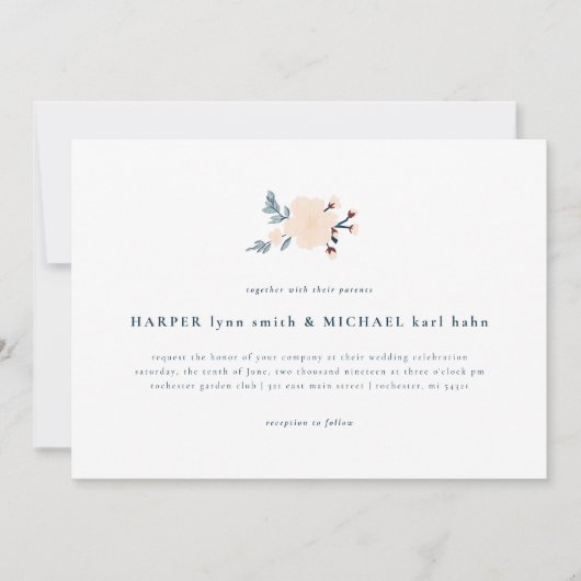 Japandi (scandi-japans) bruiloft kaart (Voorkant)