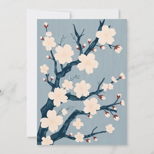 Japandi (scandi-japans) bruiloft kaart (Achterkant)