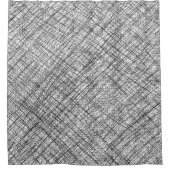 Japandi textuurstijl eenvoudige lijnen gekrabbel douchegordijn (Voorkant)