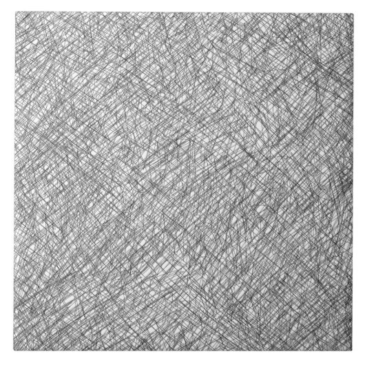 Japandi textuurstijl eenvoudige lijnen gekrabbel tegeltje (Voorkant)