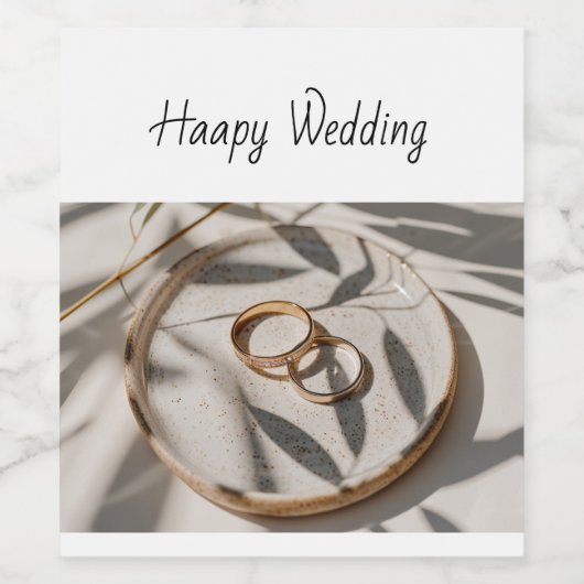 Japandi wedding wijn etiket (Enkel label)