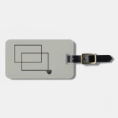 Japandi zee leven kust beige neutraal monochroom bagagelabel (Voorkant horizontaal)