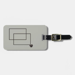 Japandi zee leven kust beige neutraal monochroom bagagelabel