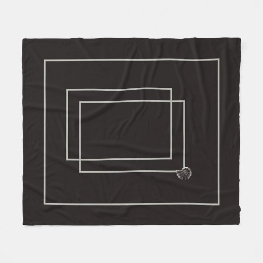 Japandi zee leven kust beige neutraal monochroom fleece deken (Voorkant (Horizontaal))