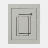 Japandi zee leven kust beige neutraal monochroom fleece deken (Voorkant)