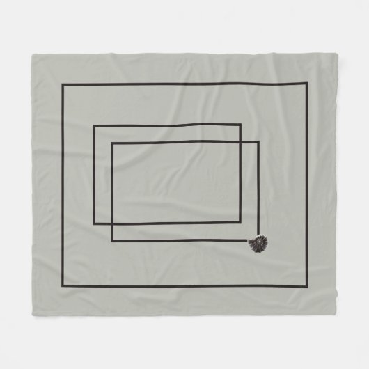 Japandi zee leven kust beige neutraal monochroom fleece deken (Voorkant (Horizontaal))