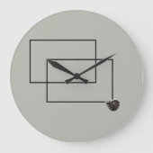 Japandi zee leven kust beige neutraal monochroom grote klok (Voorkant)