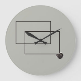 Japandi zee leven kust beige neutraal monochroom grote klok