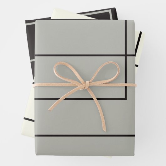 Japandi zee leven kust beige neutraal monochroom inpakpapier vel (In situ)