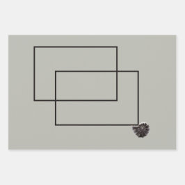 Japandi zee leven kust beige neutraal monochroom inpakpapier vel