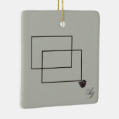 Japandi zee leven kust beige neutraal monochroom keramisch ornament (Rechts)