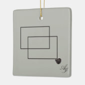 Japandi zee leven kust beige neutraal monochroom keramisch ornament (Links)