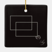 Japandi zee leven kust beige neutraal monochroom keramisch ornament (Achterkant)