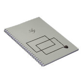 Japandi zee leven kust beige neutraal monochroom notitieboek (Rechterzijde)