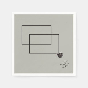 Japandi zee leven kust beige neutraal monochroom servet