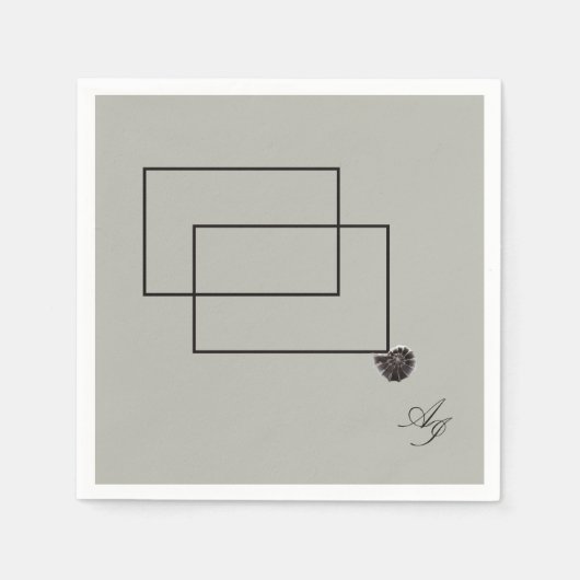 Japandi zee leven kust beige neutraal monochroom servet (Voorkant)