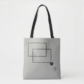 Japandi zee leven kust beige neutraal monochroom tote bag (Voorkant)