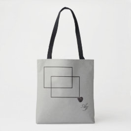 Japandi zee leven kust beige neutraal monochroom tote bag