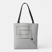 Japandi zee leven kust beige neutraal monochroom tote bag (Achterkant)