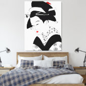 japanes gasha canvas afdruk (Insitu (Slaapkamer))